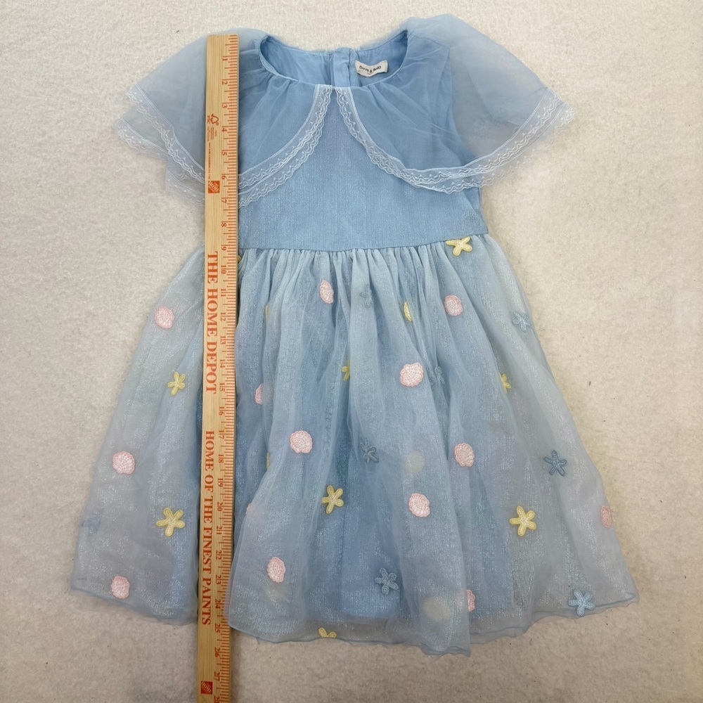 Dave & Bella Girls Blue Party Princess Dress Size 7 - Picture 5 of 7